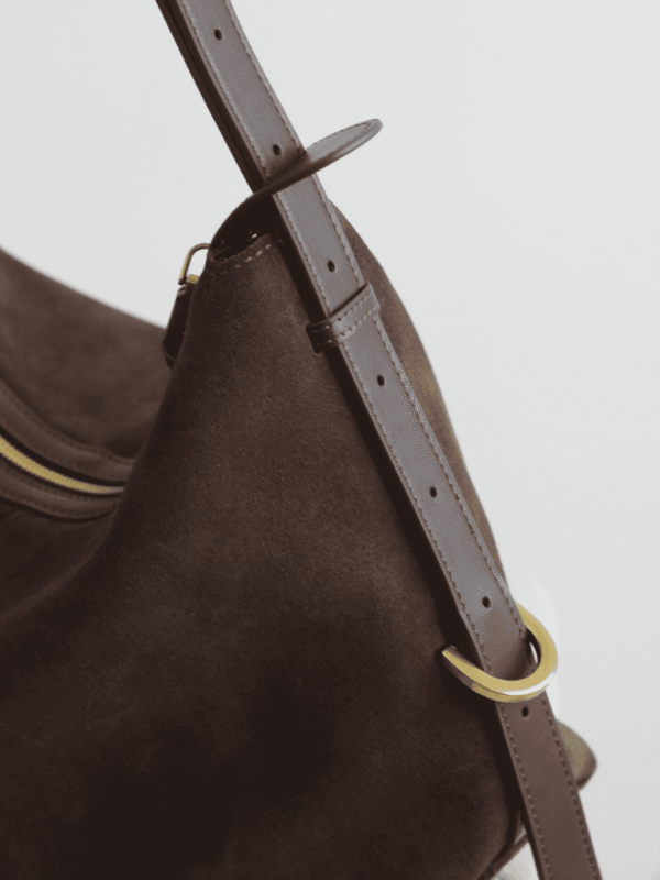 Womens Suede Hobo Shoulder Bag