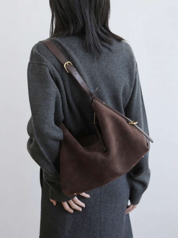 Womens Suede Hobo Shoulder Bag