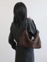 Womens Suede Hobo Shoulder Bag
