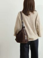 Womens Suede Hobo Shoulder Bag
