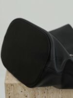 Leather Belted Bucket Bag