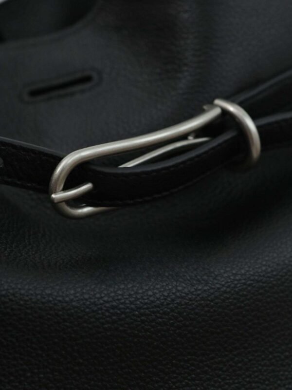 Leather Belted Bucket Bag