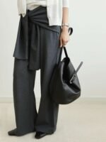 Leather Belted Bucket Bag