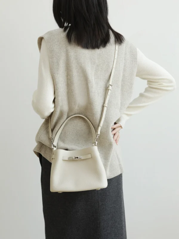 Mini Leather Inspired Kelly Bucket Bag