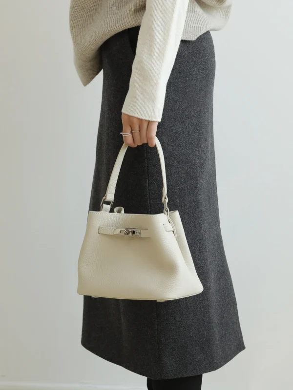 Mini Leather Inspired Kelly Bucket Bag