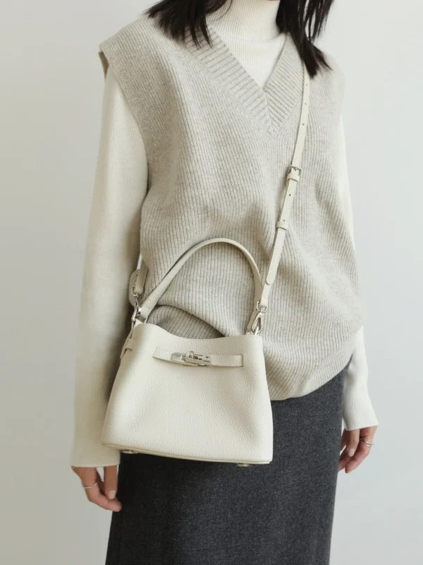 Mini Leather Inspired Kelly Bucket Bag