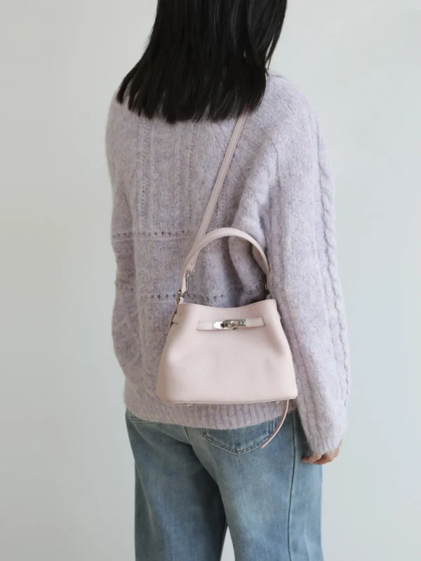 Mini Leather Inspired Kelly Bucket Bag