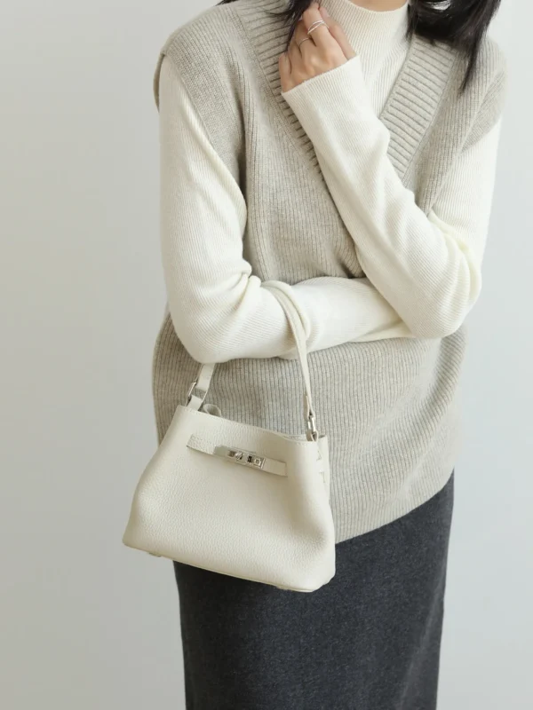 Mini Leather Inspired Kelly Bucket Bag