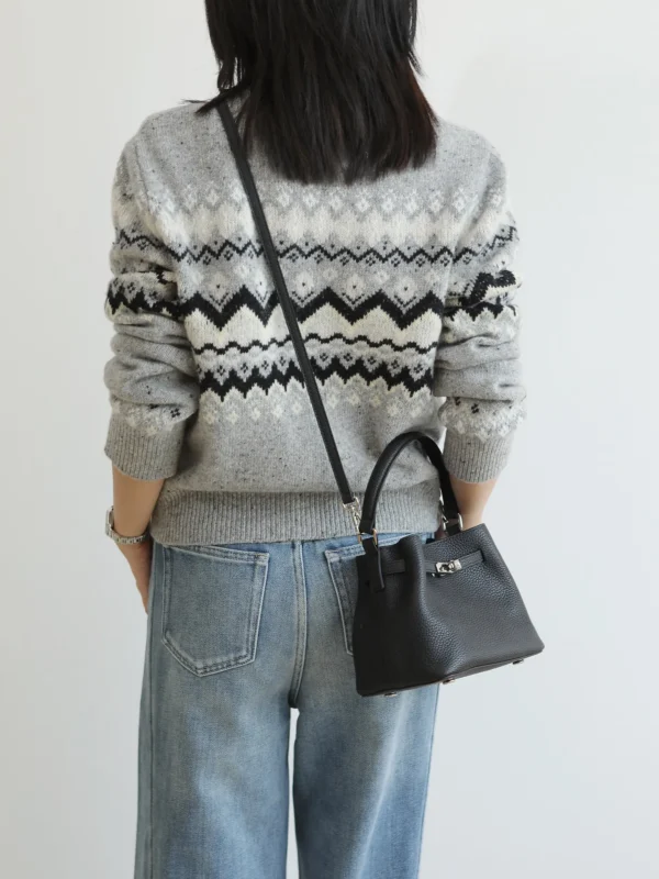 Mini Leather Inspired Kelly Bucket Bag