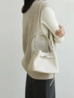 Mini Leather Inspired Kelly Bucket Bag