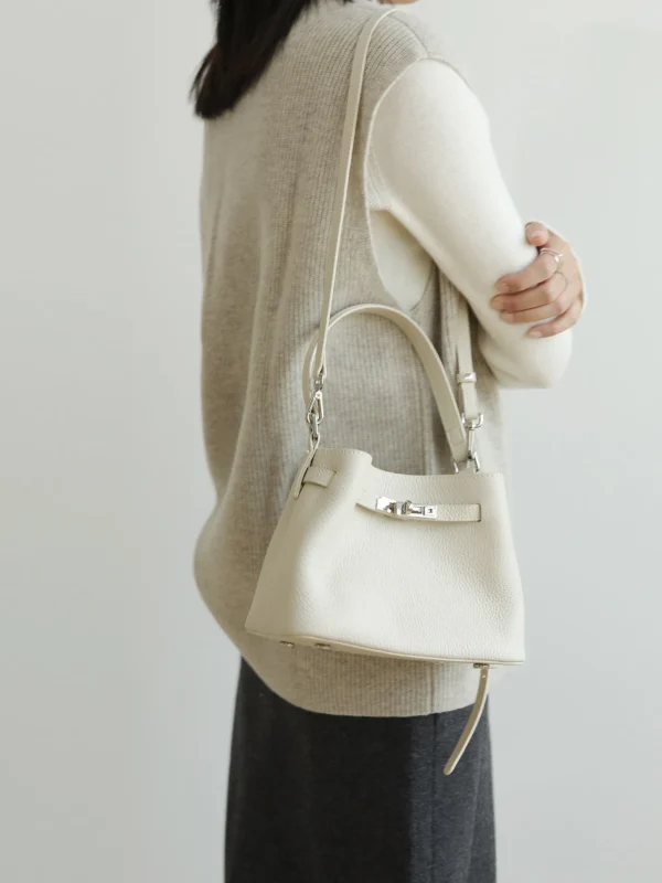 Mini Leather Inspired Kelly Bucket Bag