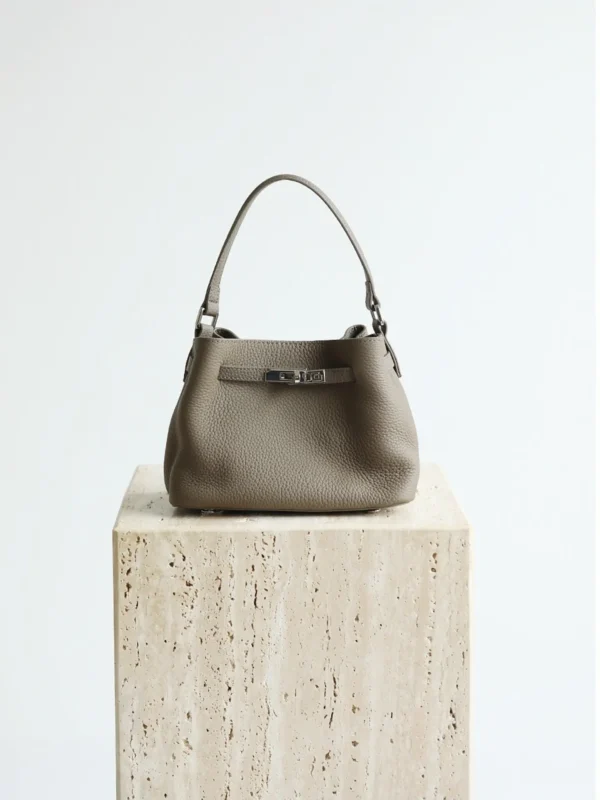 Mini Leather Inspired Kelly Bucket Bag