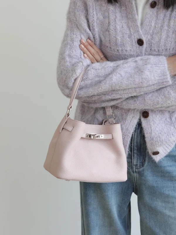 Mini Leather Inspired Kelly Bucket Bag