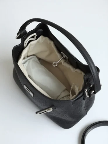 Mini Leather Inspired Kelly Bucket Bag -