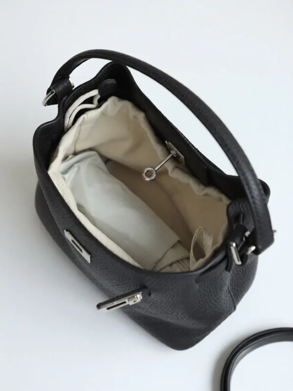 Mini Leather Inspired Kelly Bucket Bag