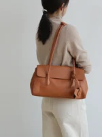 Work Tote Bag Flap Shoulder Bag