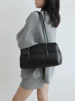Work Tote Bag Flap Shoulder Bag