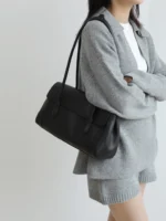 Work Tote Bag Flap Shoulder Bag